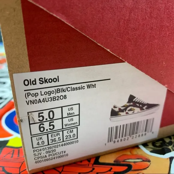 Vans Old Skool Pop Logo Size 6.5 Womens
