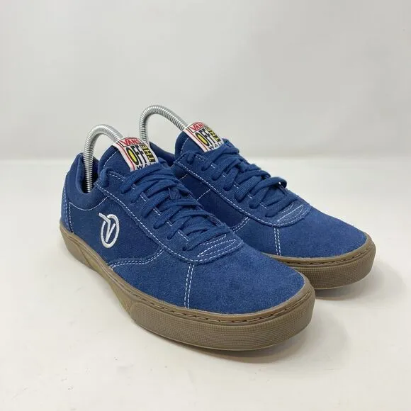 Vans Paradoxxx Blue Suede Gum Sneakers Size M 7 / W 8.5 Low Top Ultra Cush Shoes