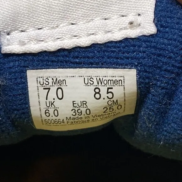 Vans Paradoxxx Blue Suede Gum Sneakers Size M 7 / W 8.5 Low Top Ultra Cush Shoes