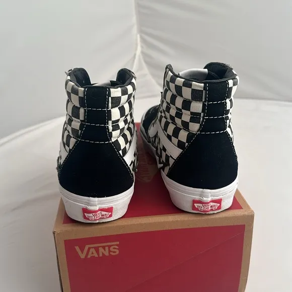Vans Sk8-Hi Bolt multicolor black white checkerboard high top skate sneakers