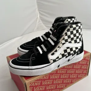 Vans Sk8-Hi Bolt multicolor black white checkerboard high top skate sneakers