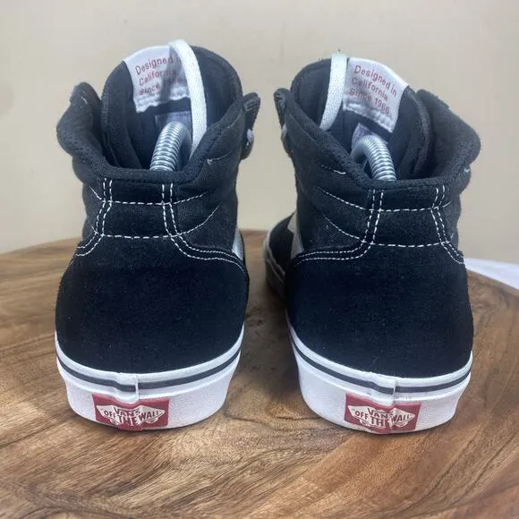 Vans Sk8-Hi Classic Mens Black And White Size 9.5 High Top Shoes
