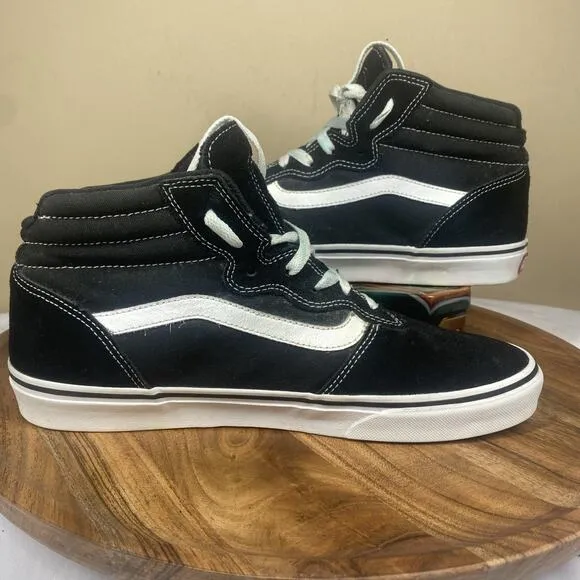 Vans Sk8-Hi Classic Mens Black And White Size 9.5 High Top Shoes