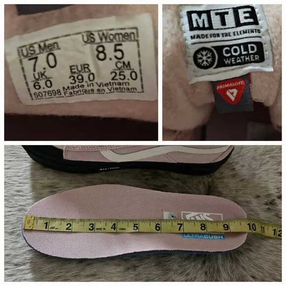 VANS SK8-Hi DR MTE-2 Waterproof Sneakers Shoes Pink Women's Size 8.5 NEW