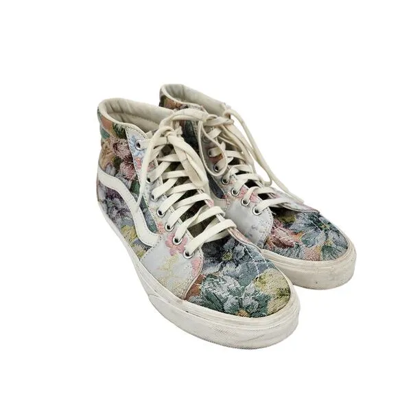 Vans SK8-Hi Floral Tapestry Print High Top Shoes Sneakers Womens Size 9.5