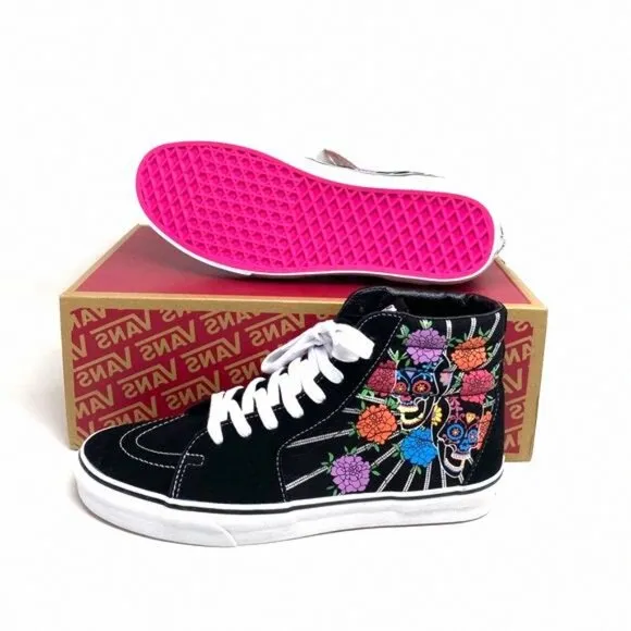 VANS Sk8-Hi Shoes Men Size Suede Canvas Black VN0A7Q5NBMW Top High Skateboarding