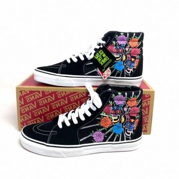 VANS Sk8-Hi Shoes Men Size Suede Canvas Black VN0A7Q5NBMW Top High Skateboarding