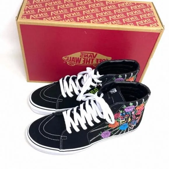 VANS Sk8-Hi Shoes Men Size Suede Canvas Black VN0A7Q5NBMW Top High Skateboarding