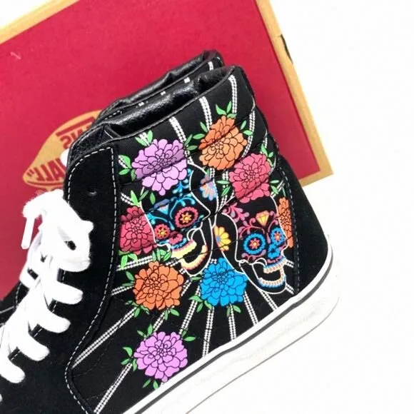 VANS Sk8-Hi Shoes Men Size Suede Canvas Black VN0A7Q5NBMW Top High Skateboarding
