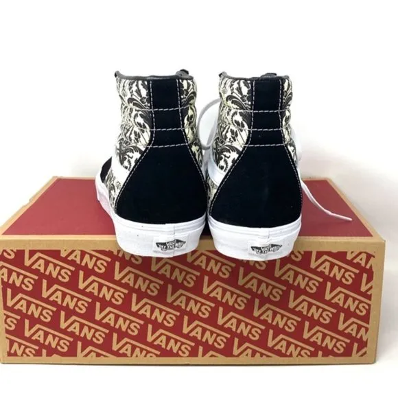 VANS Sk8-Hi Skull Tapestry Black Men’s Suede Shoes Sneakers Size VN0A7Q5N95X