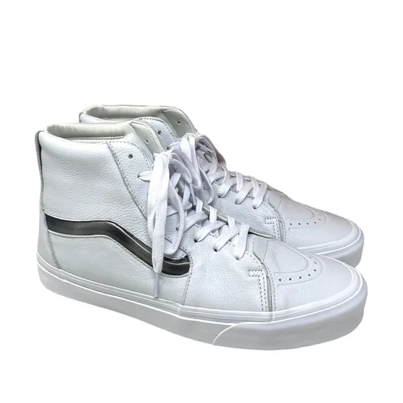 VANS Sk8-Hi XL Shoes Big Mood Leather White Men's Size Skate Casual VN0A5KRYWHT