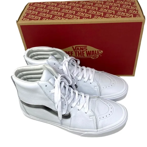 VANS Sk8-Hi XL Shoes Big Mood Leather White Men's Size Skate Casual VN0A5KRYWHT