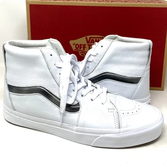 VANS Sk8-Hi XL Shoes Big Mood Leather White Men's Size Skate Casual VN0A5KRYWHT