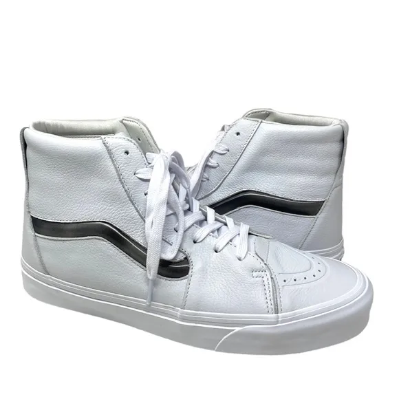 VANS Sk8-Hi XL Shoes Big Mood Leather White Men's Size Skate Casual VN0A5KRYWHT