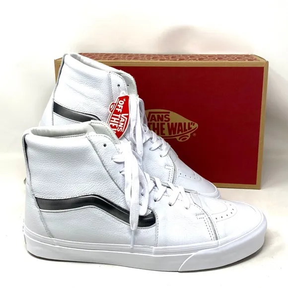 VANS Sk8-Hi XL Shoes Big Mood Leather White Men's Size Skate Casual VN0A5KRYWHT
