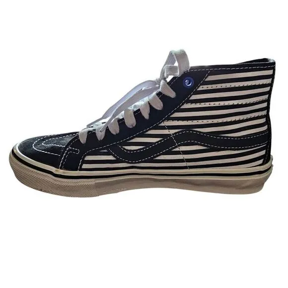 Vans Skate Sk8-Hi Decon Breana Geering Black White PopCush Shoes Men's Size 8