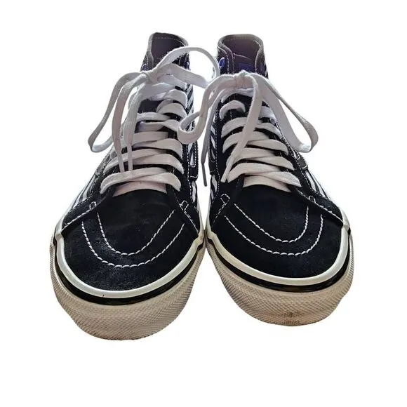 Vans Skate Sk8-Hi Decon Breana Geering Black White PopCush Shoes Men's Size 8