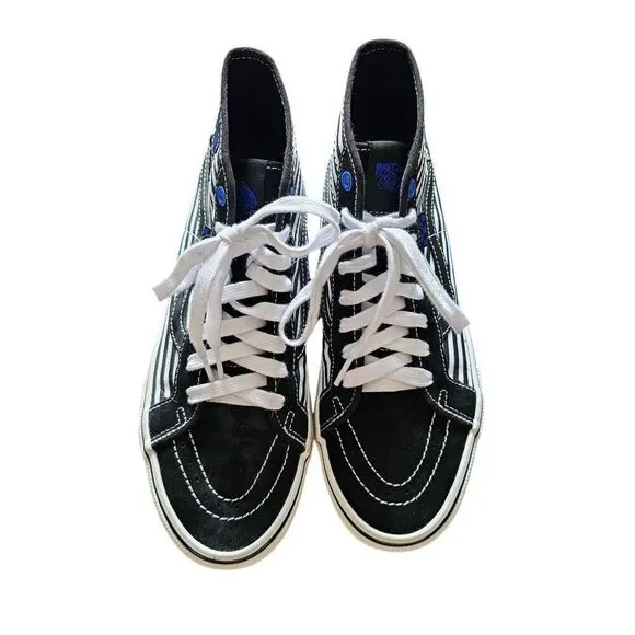 Vans Skate Sk8-Hi Decon Breana Geering Black White PopCush Shoes Men's Size 8