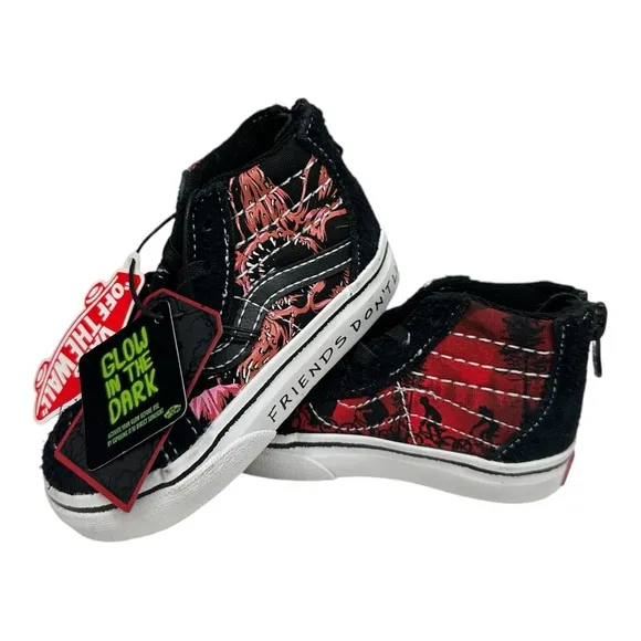 Vans Stranger Things Hi Top Shoes US Toddler Size 5 Friends Don’t Lie NWT