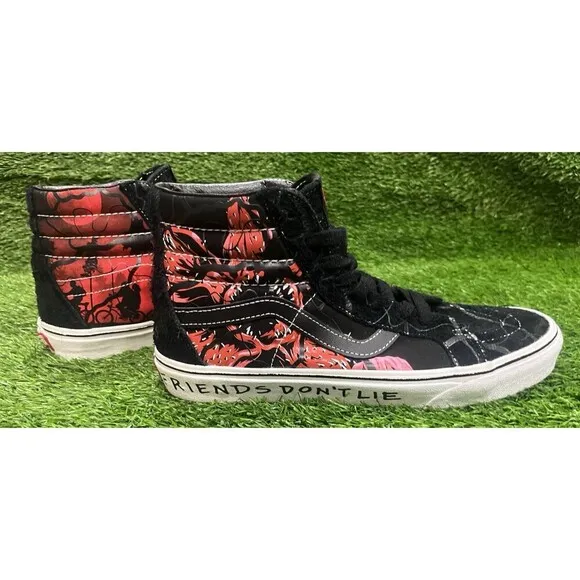 Vans Stranger Things Sk8 High Shoes Mens 10 Black Netflix Upside Down Demogorg