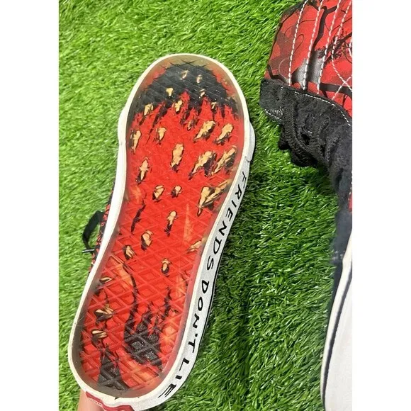Vans Stranger Things Sk8 High Shoes Mens 10 Black Netflix Upside Down Demogorg