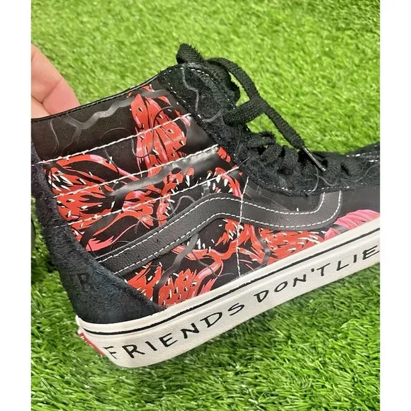 Vans Stranger Things Sk8 High Shoes Mens 10 Black Netflix Upside Down Demogorg