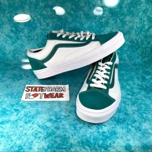 Vans Style 36 White Green Men’s Low Top Suede Shoes Sneakers