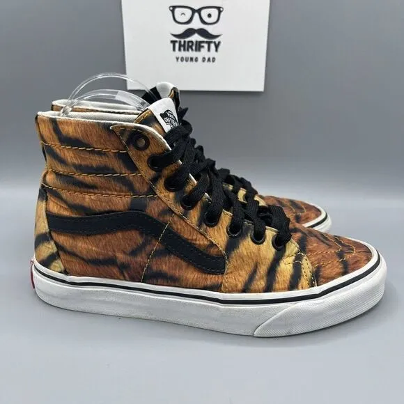 Vans Tiger Tapered Orange Black High Top Sneakers SK8-HI Men’s 5.5 / Women’s 7