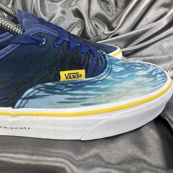 Vans Unisex National Geographic Blue Ocean Print Lace-Up Low Top Shoes M 7.5/W 9