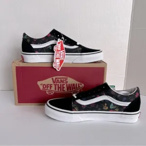 Vans - Unisex, Pressed Floral Old Skool Shoes. Size: M: 4.5, W: 6.0. NIB. (1798)