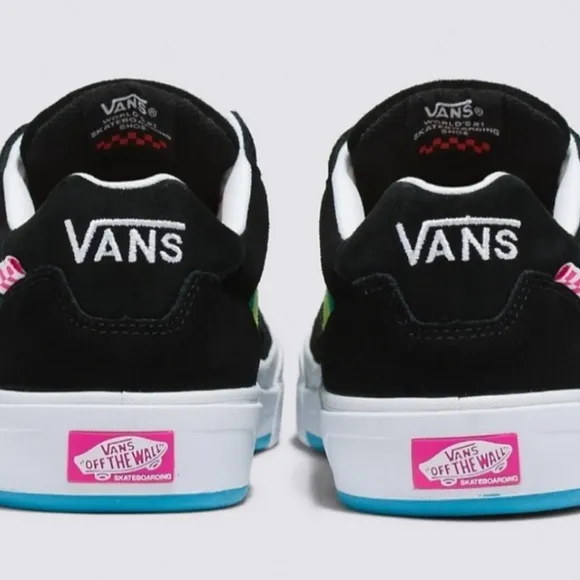 Vans Wayvee Low Top Suede Skate Shoes in Neon Rave Black Mens10 New