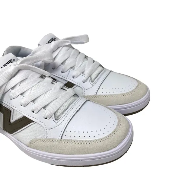 VANS Women Lowland ComfyCush Shoes Low Sneakers Suede Leather Beige VN0A7TNL1NU
