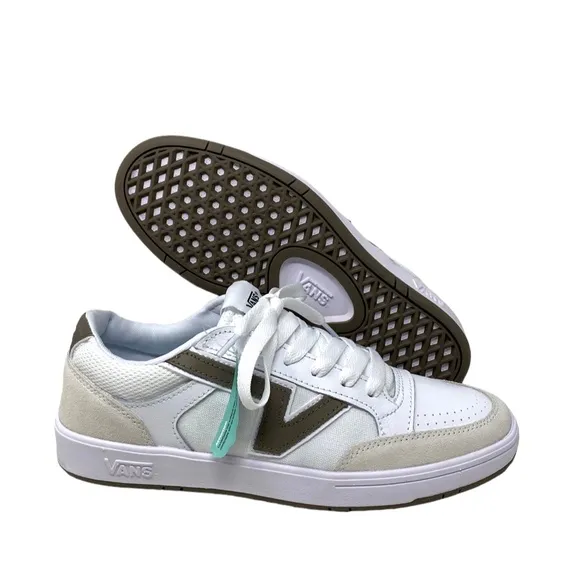 VANS Women Lowland ComfyCush Shoes Low Sneakers Suede Leather Beige VN0A7TNL1NU