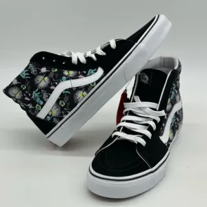Vans Women's Black Floral High-Top Sneakers