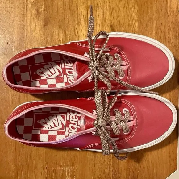 VANS x Barbie Movie Authentic Stackform Hot Pink Platform M 5 W 7 Sparkle Laces