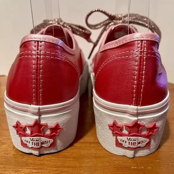 VANS x Barbie Movie Authentic Stackform Hot Pink Platform M 5 W 7 Sparkle Laces