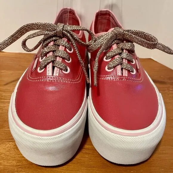 VANS x Barbie Movie Authentic Stackform Hot Pink Platform M 5 W 7 Sparkle Laces