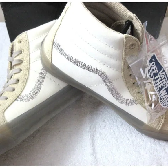 Vans x Rokit Men's Sk8-Hi 38 Dx Ws Translucent Pebble shoes Beige Size 12 NIB