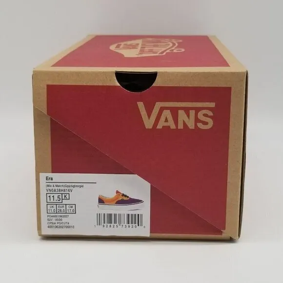 Vans Youth Kids Mix Match Era Multicolor Low Top Sneakers Shoes Size 11.5
