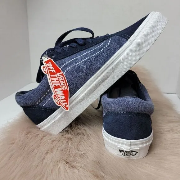 Vans Old Skool Paisley Low Top Sneaker Shoes Size 6.5 M 8 W