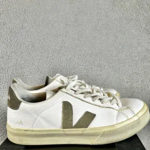 Veja Shoes Womens 8 White Esplar Leather Low Top Sneakers Amazon Rubber