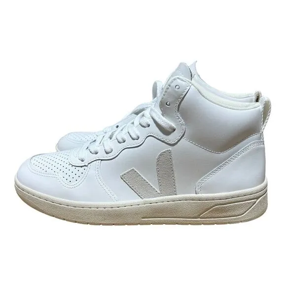 VEJA SNEAKER WOMEN'S 8.5 V-15 MID TOP SHOES EXTRA/ WHITE 40 EU