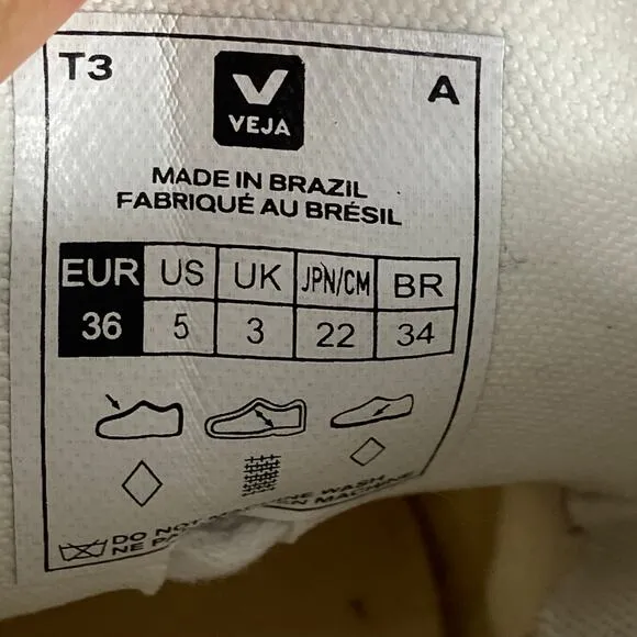 Veja White Pink Purple Lethear Sneaker Womens Size 5