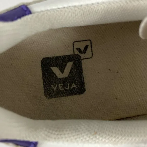 Veja White Pink Purple Lethear Sneaker Womens Size 5