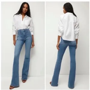 Veronica Beard NEW Beverly HIGH WAISTED skinny flare jeans w/ patch pockets 28