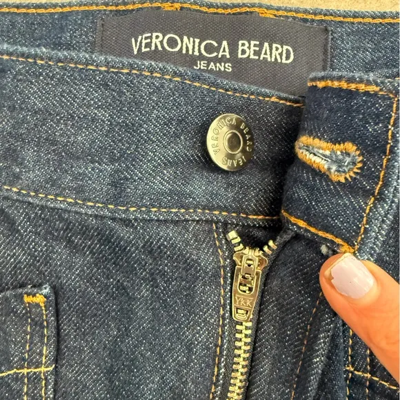 Veronica Beard NEW Dylan High Cuffed Cargo Rise Straight Leg Jean size 25 NWT
