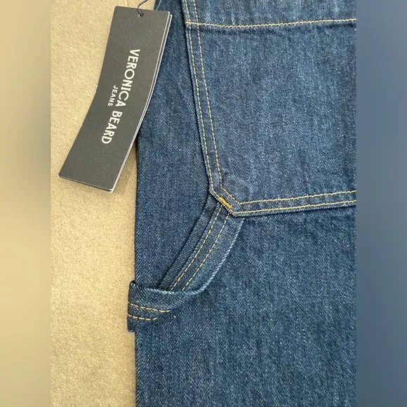 Veronica Beard NEW Dylan High Cuffed Cargo Rise Straight Leg Jean size 25 NWT