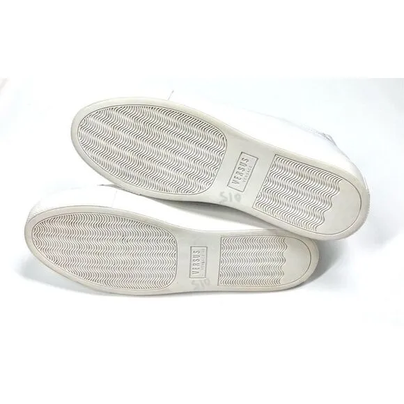 Versace Couture Versus Silver Buckle Low Top Leather Trainers Shoes Women 5 (35)