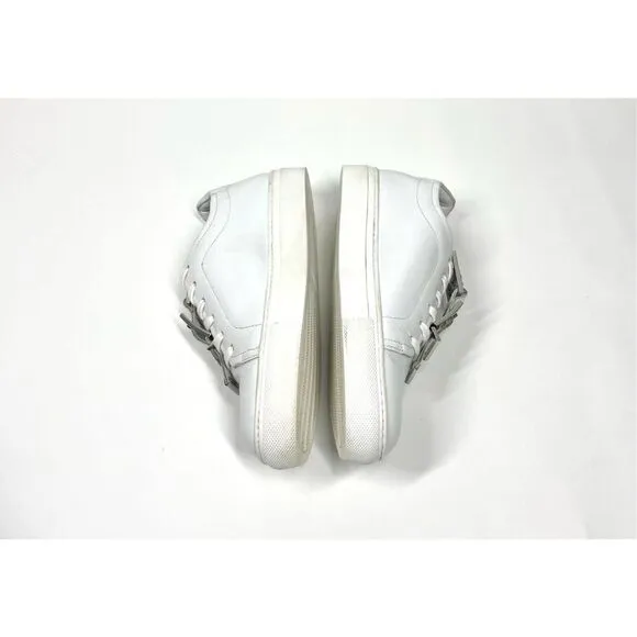 Versace Couture Versus Silver Buckle Low Top Leather Trainers Shoes Women 5 (35)
