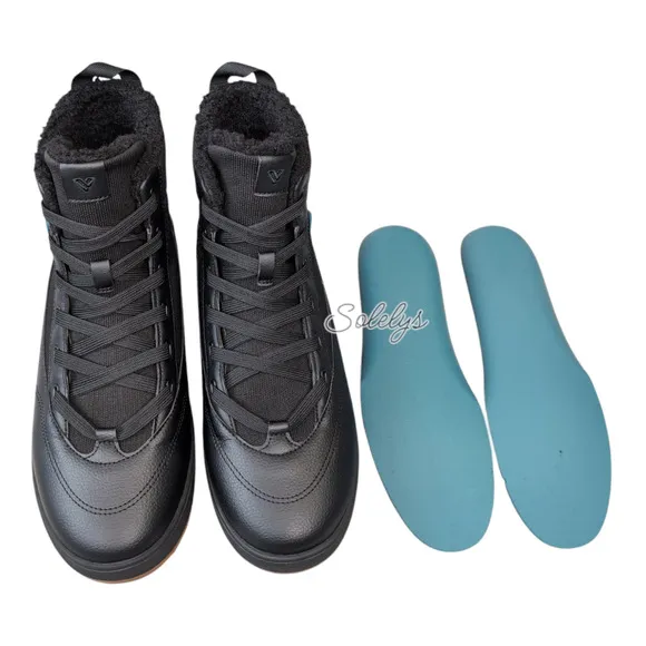 Vessi Alta High Top Waterproof Vegan Leather Dyma-Tex Boot Black Gum Mens 10